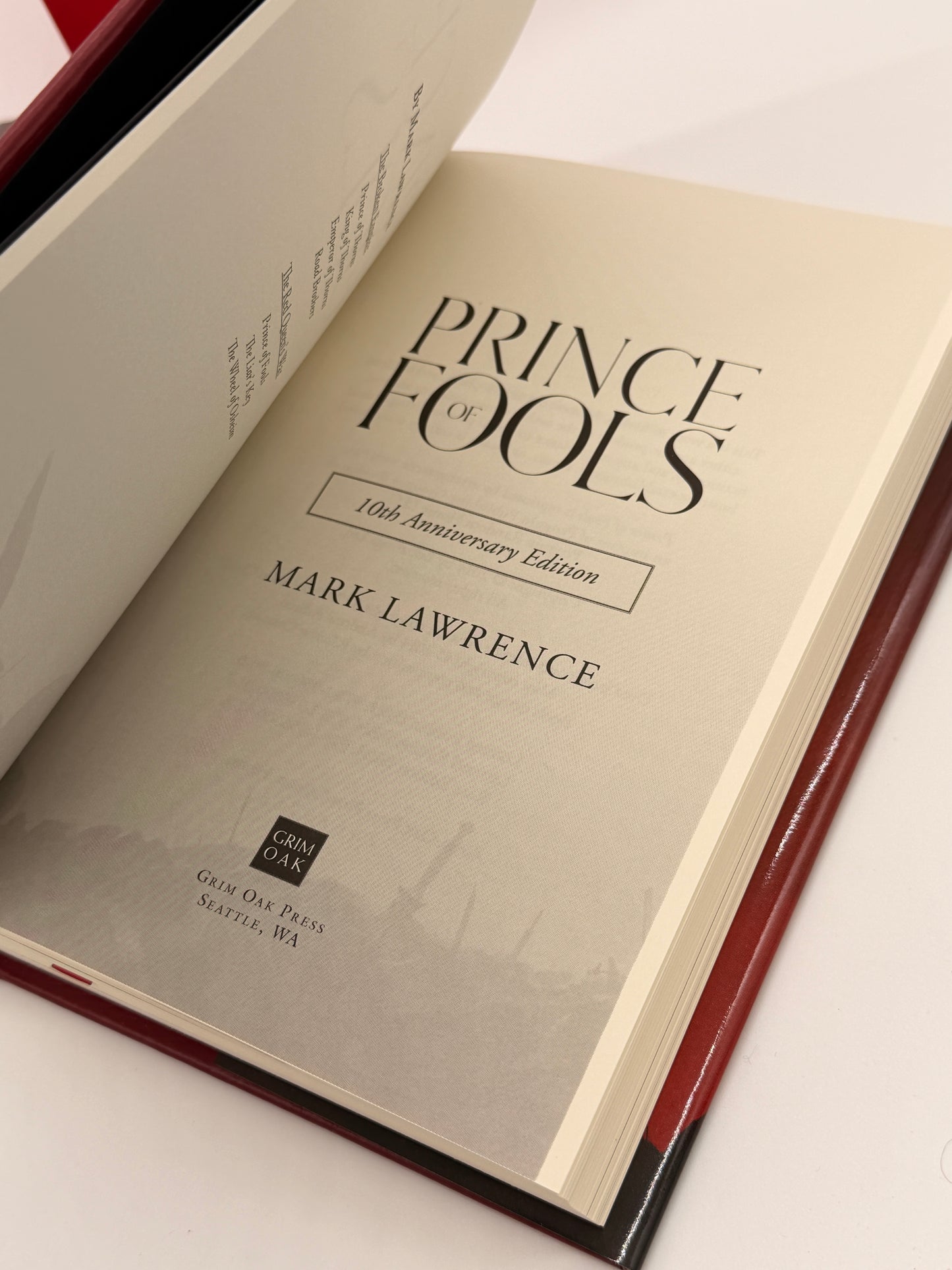 Prince of Fools, The Liar’s Key, The Wheel of Osheim — Mark Lawrence | Grim Oak Press Numbered Set